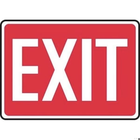Accuform Exit Sign, Adhesive Poly, 10 in W, 7 in H SHMEXT562VS